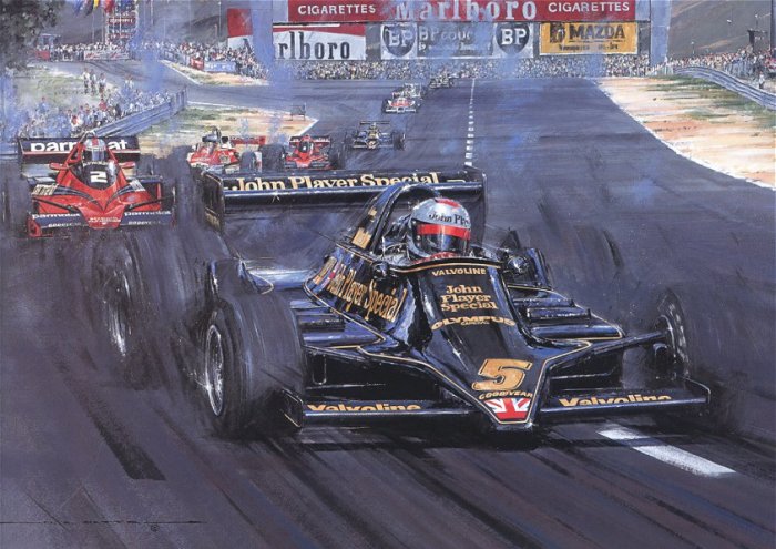 Mario Andretti securing the world title in 1978